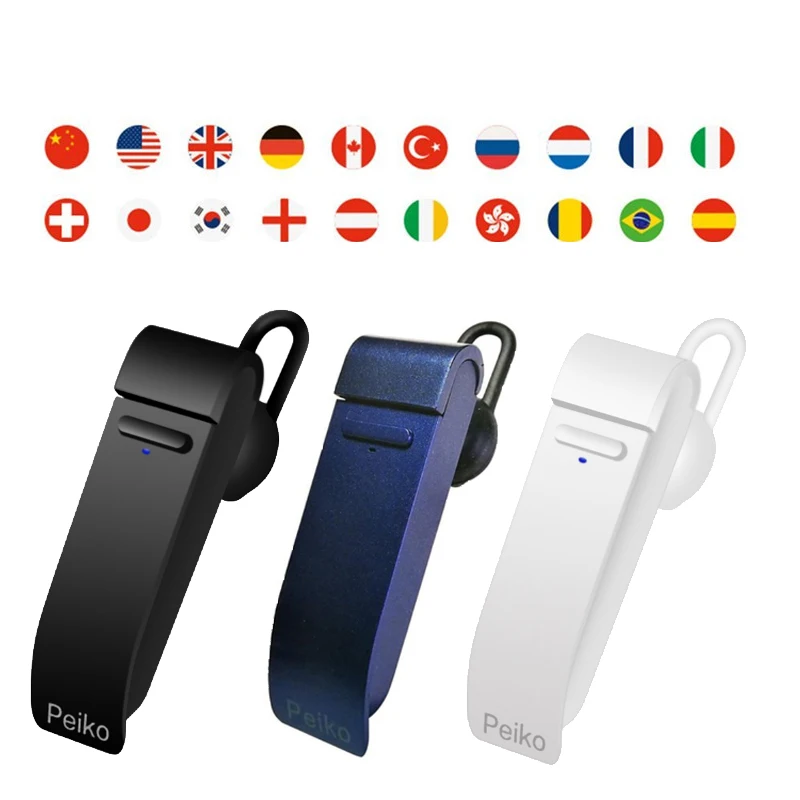 Auriculares inalámbricos con Bluetooth, dispositivo de traducción instantánea, traductor de voz inteligente, 25 idiomas