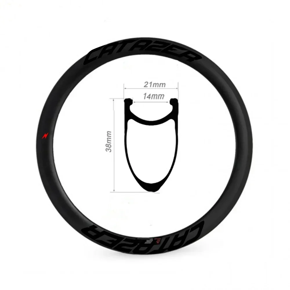Обод велосипедный карбоновый бескамерный 451 мм 38x21 20x1/8 дюймов