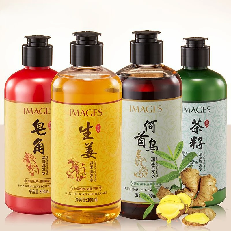 

Tea Seed Shampoo Polygonum Multiflorum Saponins Ginger Refreshing Oil Control Hair Growth Shampoo Dandruff Hair Care