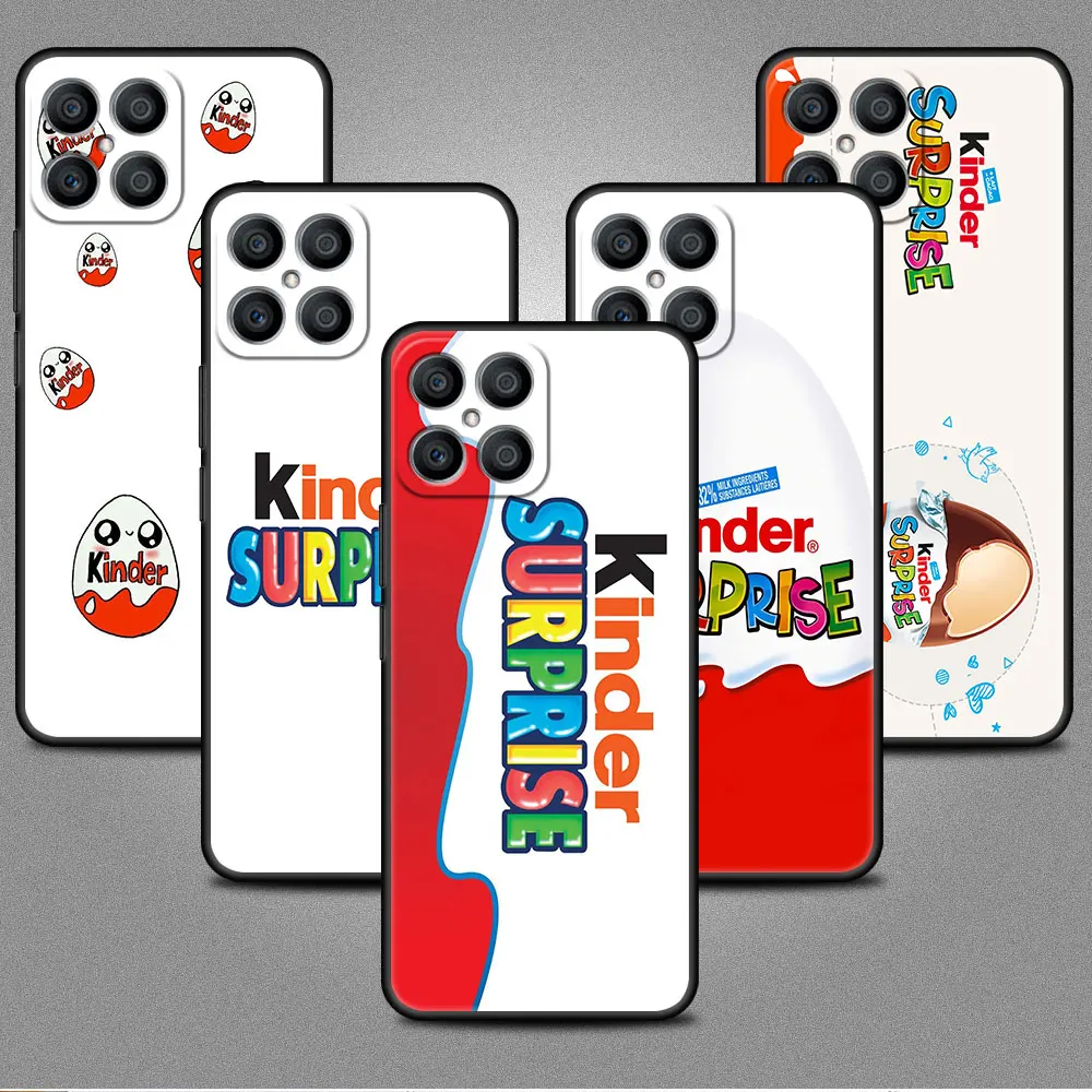 Чехол для Huawei Honor X8, X9, P50, X7, 50, 20, 8X, Play, 9A, P40, P30 Lite, P Smart 2021, черный чехол для телефона с рисунком яйца, детского сюрприза