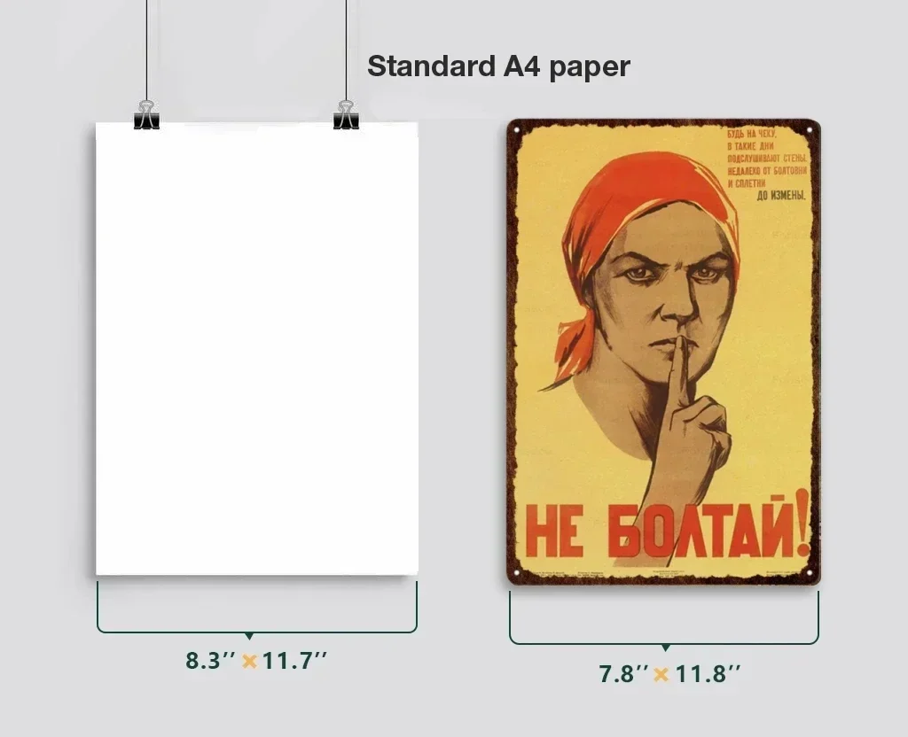 Ретро русский космический постер настенное искусство металлические знаки Andralyn