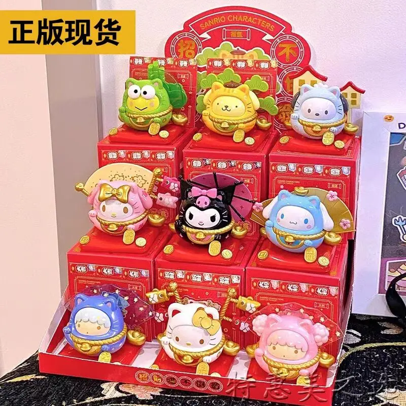 

6cm Sanrio Hello Kitty Figure Anime Tumbler Kuromi Cinnamoroll Pochacco Figurines Model Decoration Ornament Gifts Kinds Toys