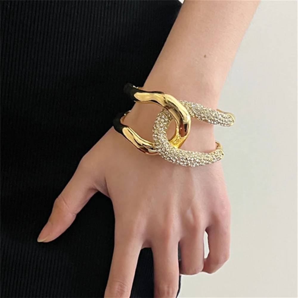 Преувеличенный металлический дизайн роскошный циркониевый простой открытый