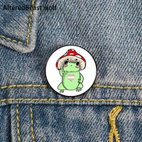 trans flag frog legt printed pin custom funny brooches shirt lapel bag cute badge cartoon jewelry gift for lover girl friends