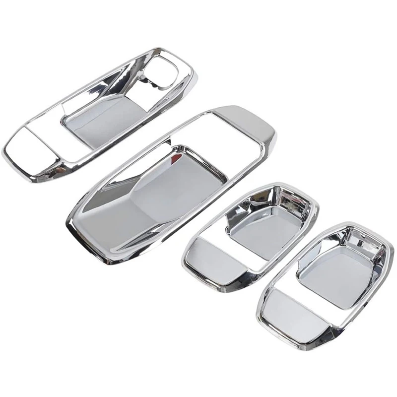 

4PCS Car Interior Door Handle Bowl Cover Trim Frame for 2018-2021 Jeep Wrangler JL JLU JT 4-Door