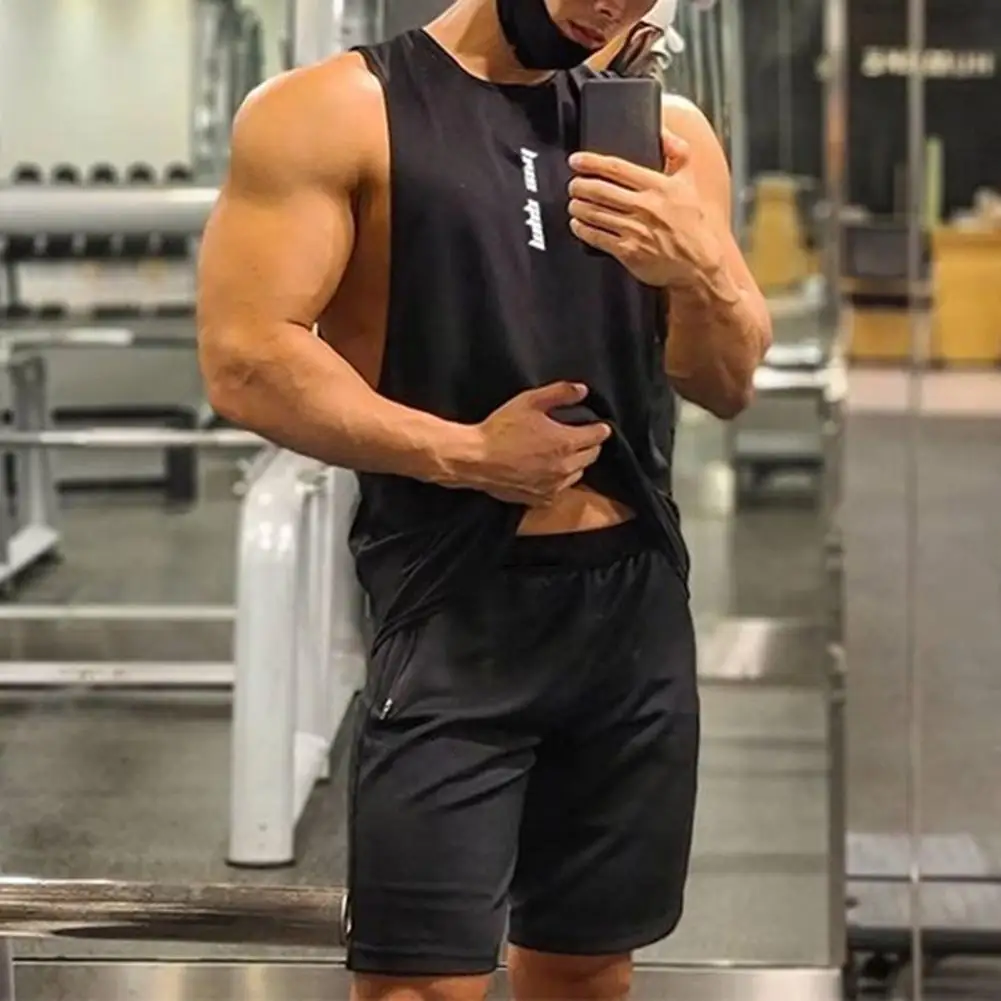 

Stylish Lightweight Quick Dry Men Tank Top Sports Vest Pullover Sweat Absorbent