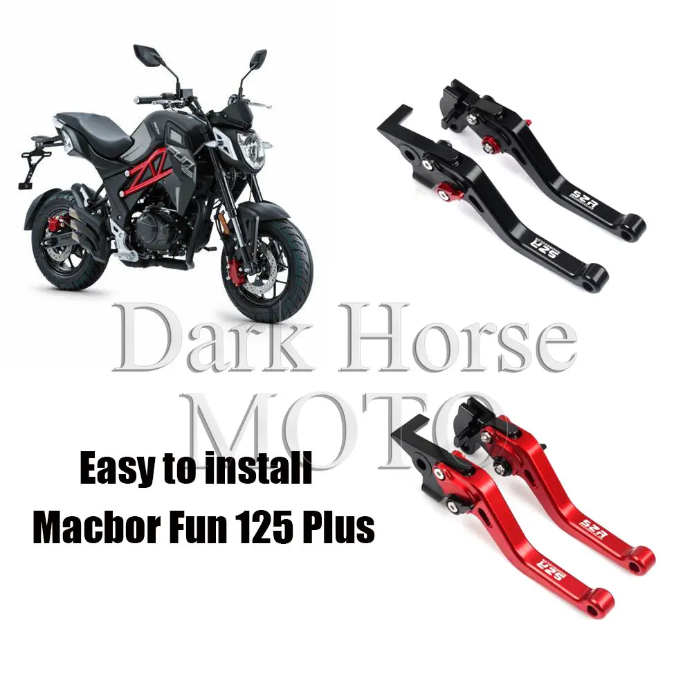 Motorcycle Modified Brake Handle Folding Horn Adjustable Handlebar Tie Rod FOR Macbor Fun 125 Plus