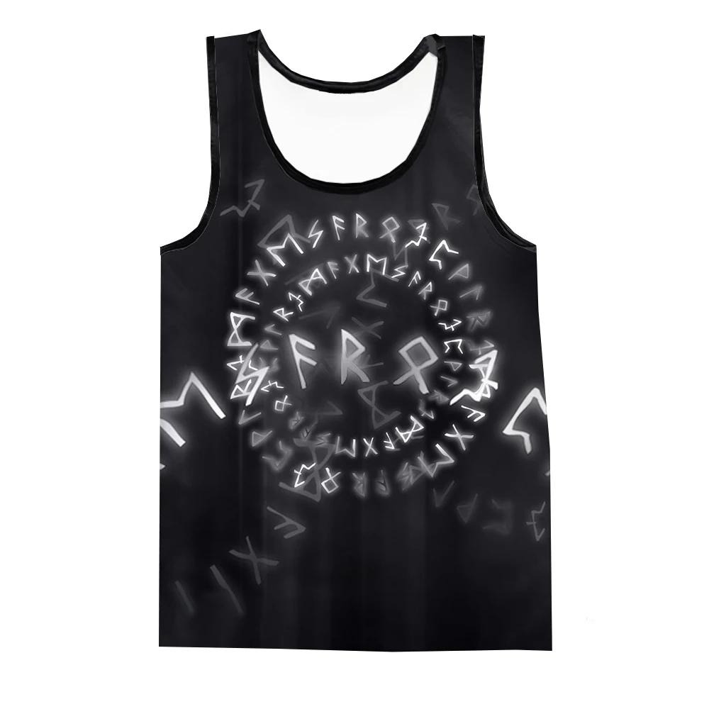 

2023 New Viking Runes 3D Printed Tank Tops Men's Clothing Harajuku Streetwear Oversized Gym Clothing Men Quick-drying Tops Vest