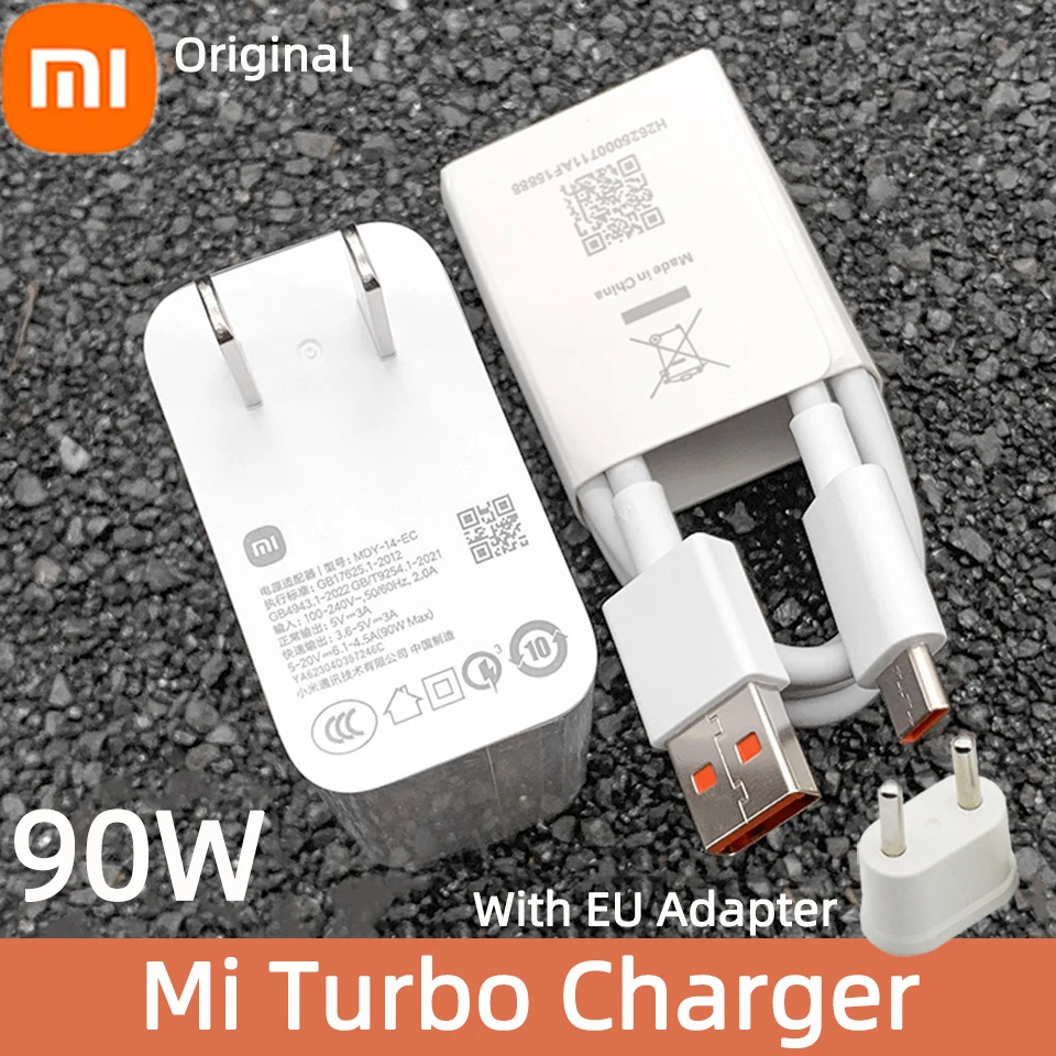 Зарядное устройство Xiaomi оригинальное зарядное 90 Вт гипер турбо Rapido Tipo C Xiao Mi 14 Ultra