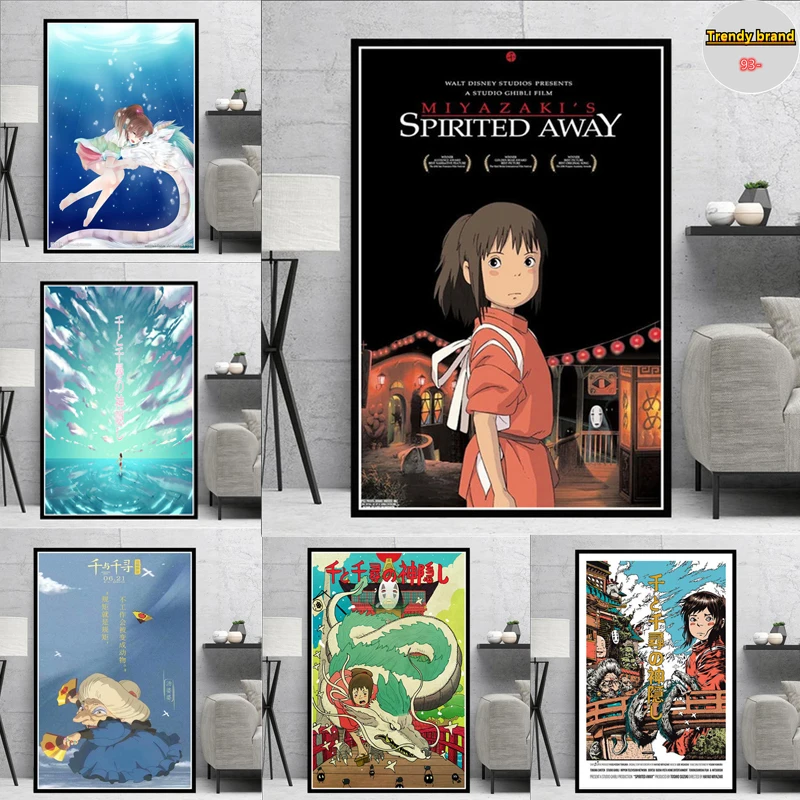 

Japan Classic Anime Hayao Miyazaki Canvas Painting Art Nordic Posters and Prints Wall Pictures for Living Room Decor Frameless
