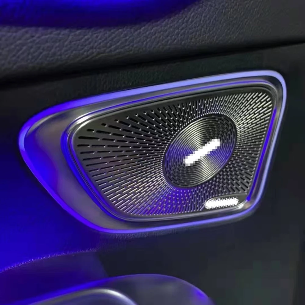 Светодиодная металлическая крышка для динамика Mercedes Benz C-Class W206 2022 64 цвета - купить