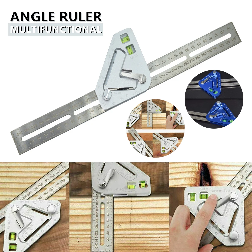 

Multifunctional Aluminum Woodworking Triangle Ruler Level Angle Ruler Revolutionary Carpentry Tool Measuring Tools