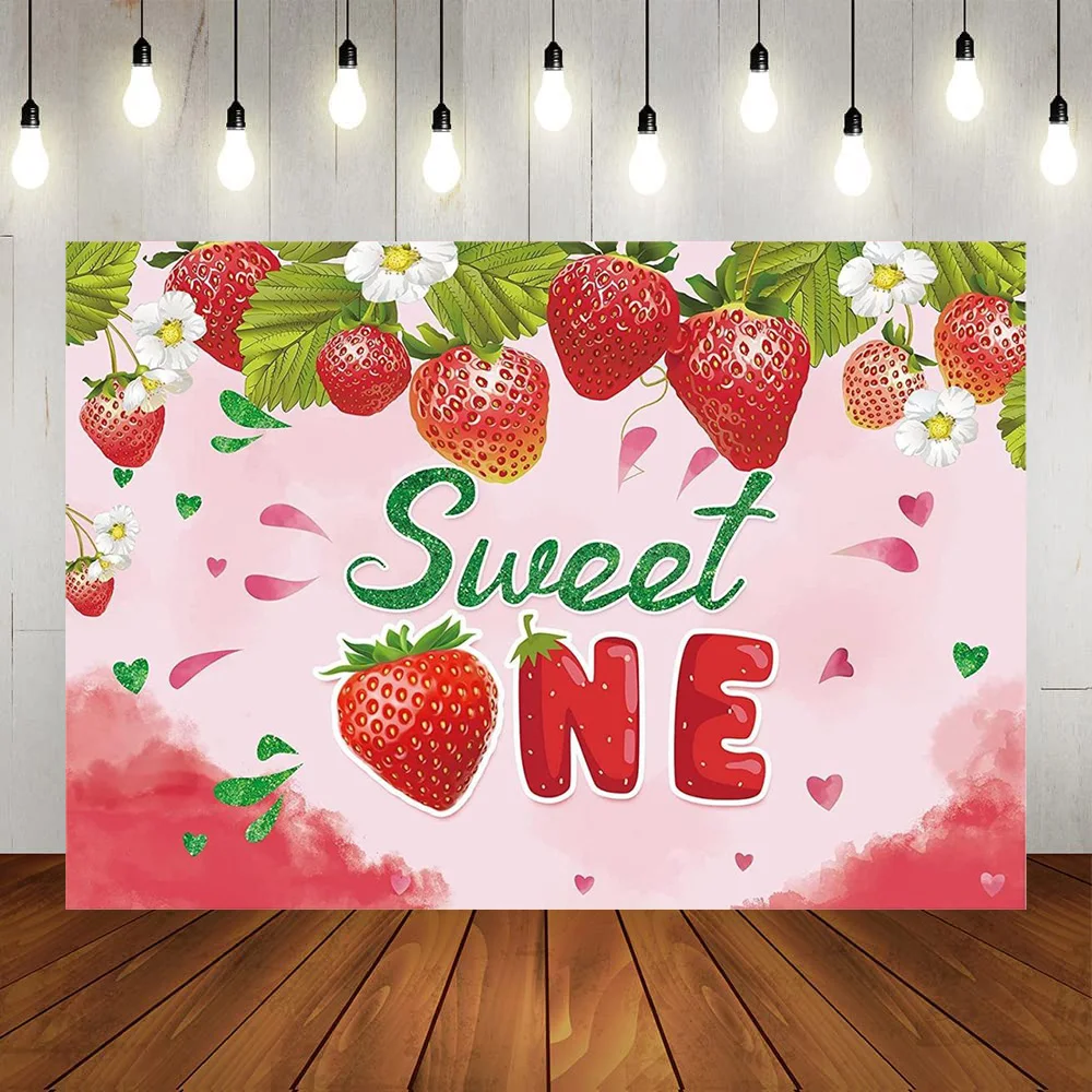 

Клубника первый день рождения декорация дневная ягода милая девушка красный и зеленый фрукты фотография баннер поставки фото реквизит
