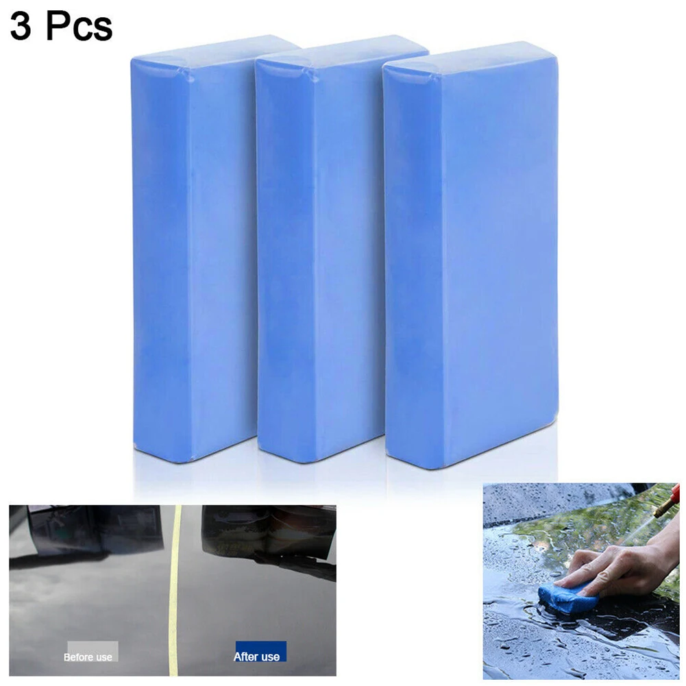 

Cleaning Car Remove Different Types Of Stains Clay Cleaning Bar 3pcs Blue Car Wash Mud Clay Cleaning Bar New Washing Tool