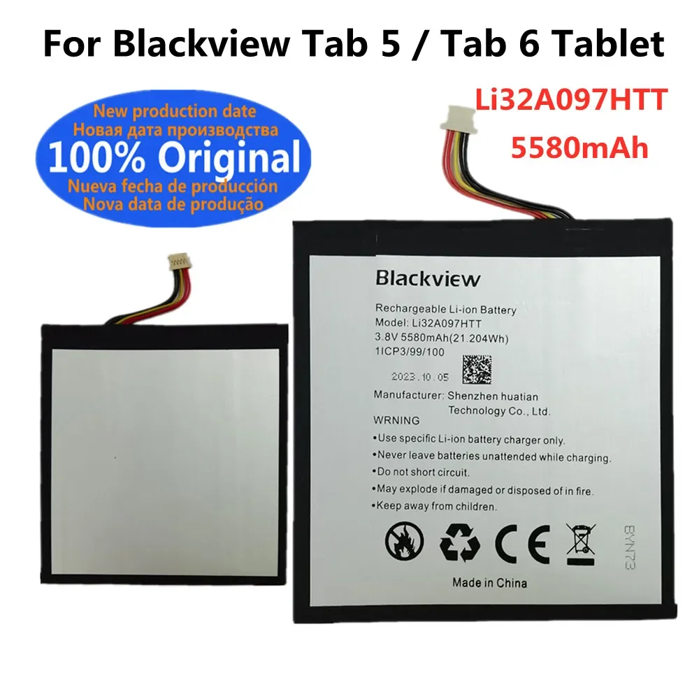 Новый оригинальный аккумулятор Li32A097HTT емкостью 5580 мАч для Blackview Tab 5/Tab 6 планшетный