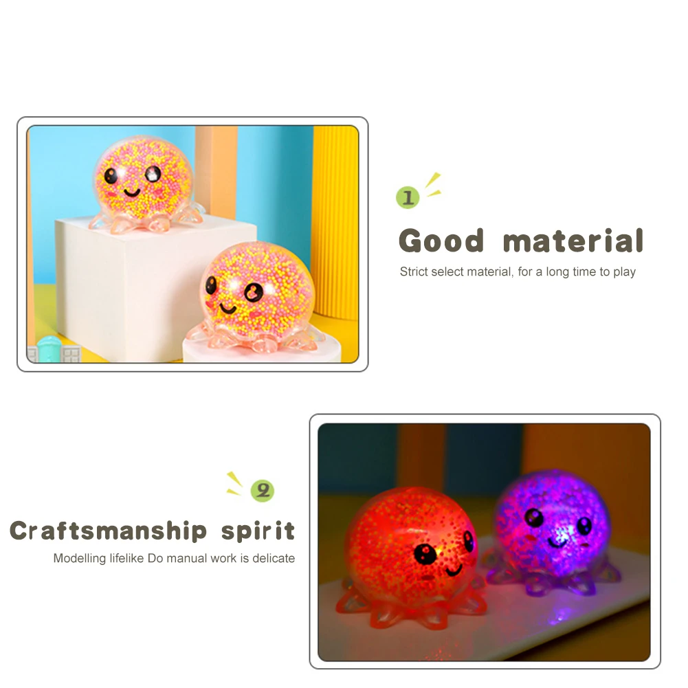 Светящийся светлый кальмар с вентиляционным шариком сжимаемые игрушки игрушка