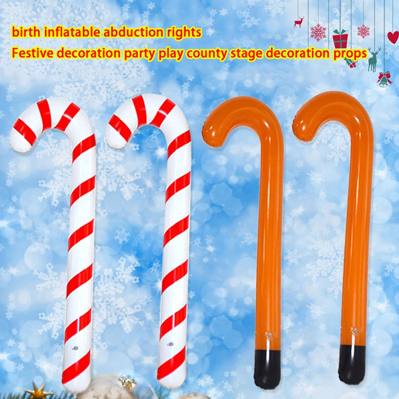 

90cm Christmas Decoration Inflatable Christmas Canes Lollipop Balloon For Home Xmas Tree Ornaments Outdoor Decor Kids Toy New