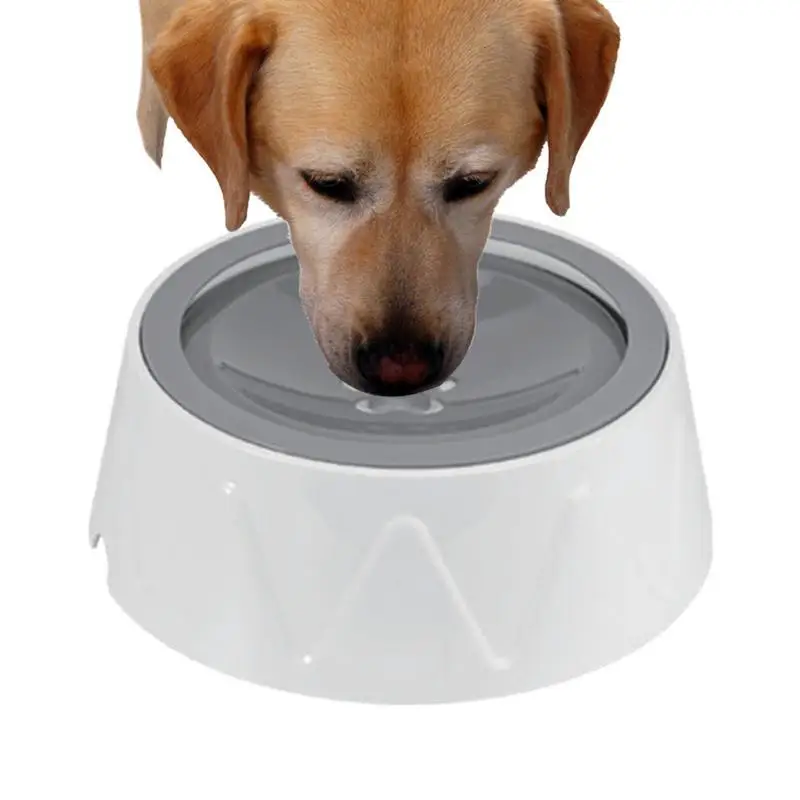

Water Bowl for Dogs No Spilling 1.5L Large Capacity Dog Bowl with Floating Tray Pet Water Dispenser Vehicle Carried Travel bowl