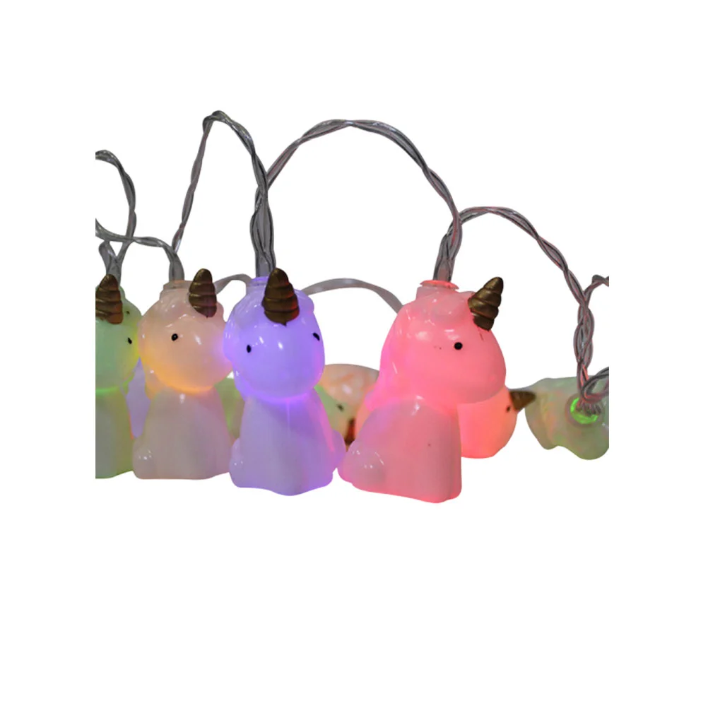 Гирлянда с единорогом красочная гирлянда декоративный светильник праздничный