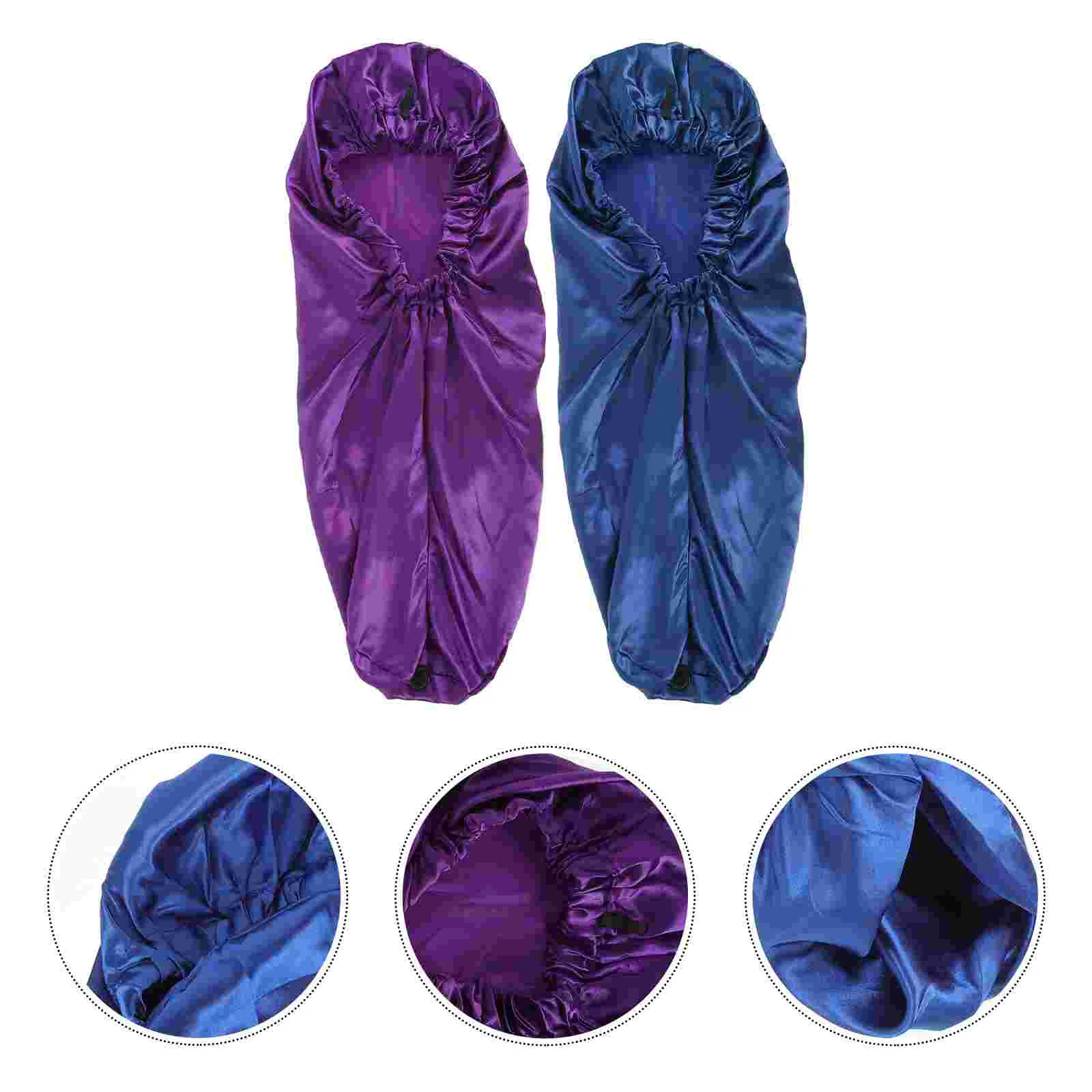

2Pcs Practical Hair Care Hat Night Sleeping Hat Loose Hair Protector
