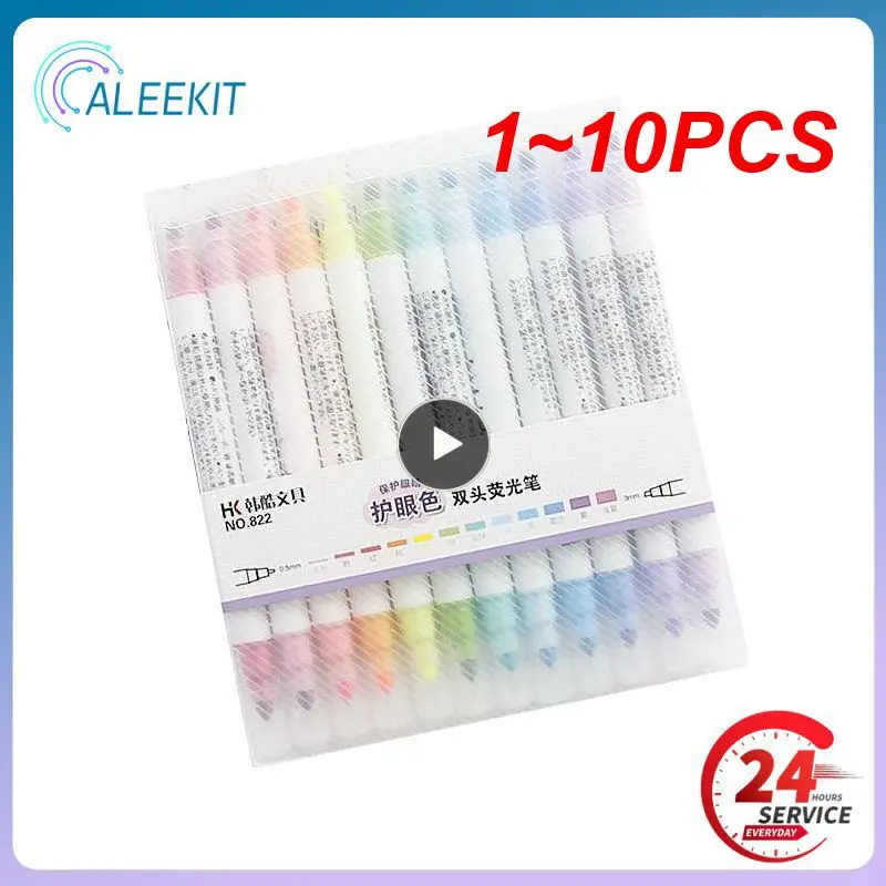 

1 ~ 10 шт. коробка наглазник двойная головка хайлайтеры художественный Маркер Маркеры пастельные маркеры Акварельная флуоресцентная ручка рисунок