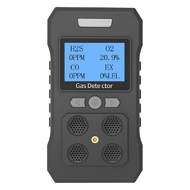 

4 Gas Monitor H2S O2 CO And Gas Monitor Professional Gas Sniffer With LCD Display Sound Light Vibration Alarm Mode.