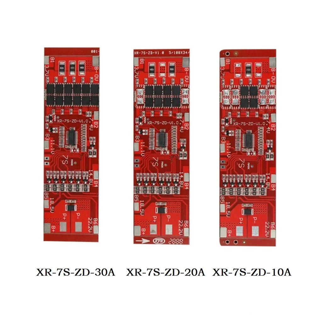 

Lithium Battery Protection Board BMS 7S 24V 10A 20A 30A Battery Charger Protect Board With Battery Balancer Battery Accessries