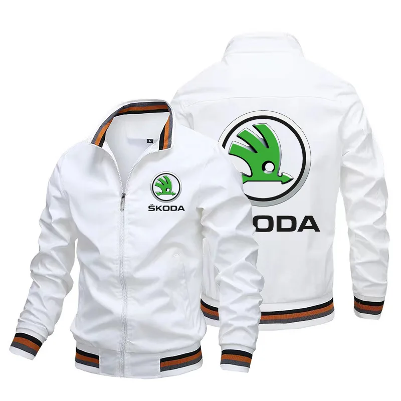 

Новинка Осень 2022, мужская спортивная куртка с принтом логотипа Skoda, Повседневная Свободная бейсбольная форма большого размера, модная дикая...