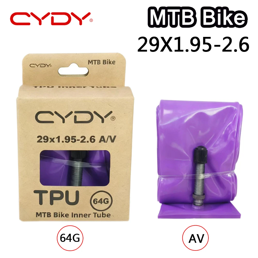 Фото CYDY TPU MTB велосипедная камера 29 26 27,5 29x1,95-2,6 дюйма, шина для горного велосипеда Schrader, клапан 45 мм, pneu 29er, велосипедная трубка №1