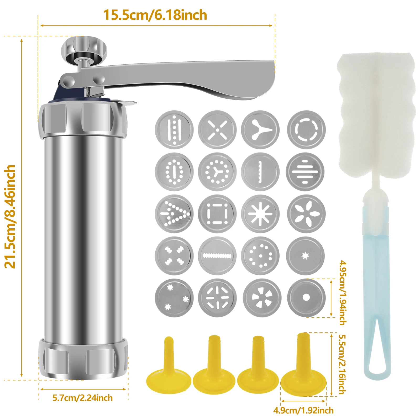 

Пресс для печенья из нержавеющей стали с насадками