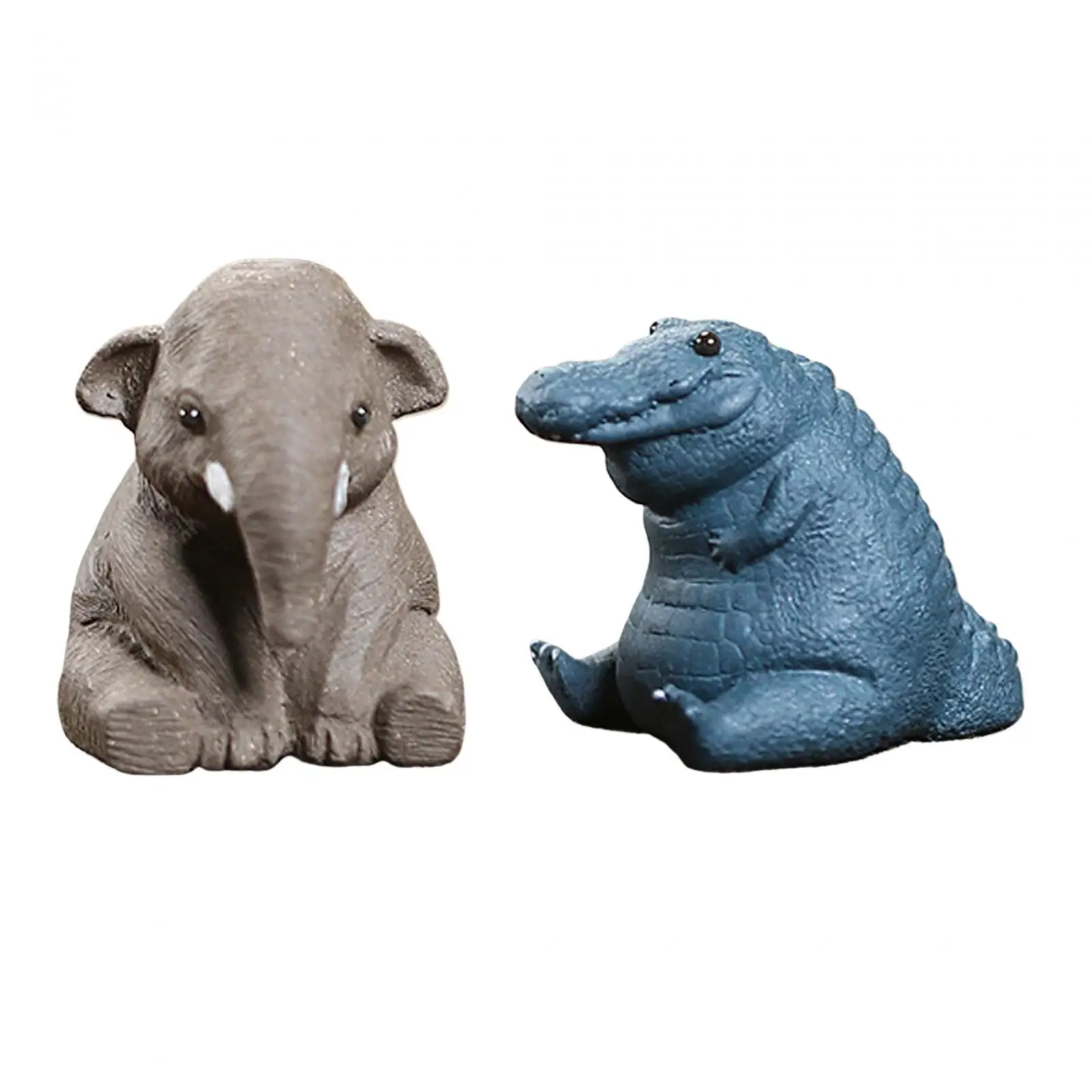 Миниатюрная фигурка животного, чайный набор с микроландшафтом, чайная скульптура для гостиной, чайной комнаты, книжный шкаф, центральный стол, Декор