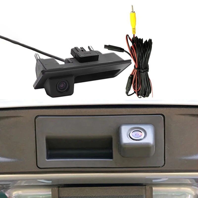 

Car Dynamic Trajectory Reversing Camera Trunk Handle Camera For Skoda Jetta Passat Golf - A3 A4 A6