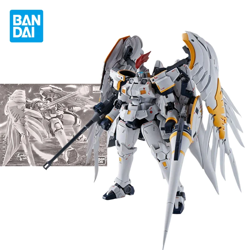 

Bandai Original Gundam Model Kit Anime Figure PB MG 1/100 Tallgeese Action Figures Endless Waltz Collectible Toys Gifts for Kids