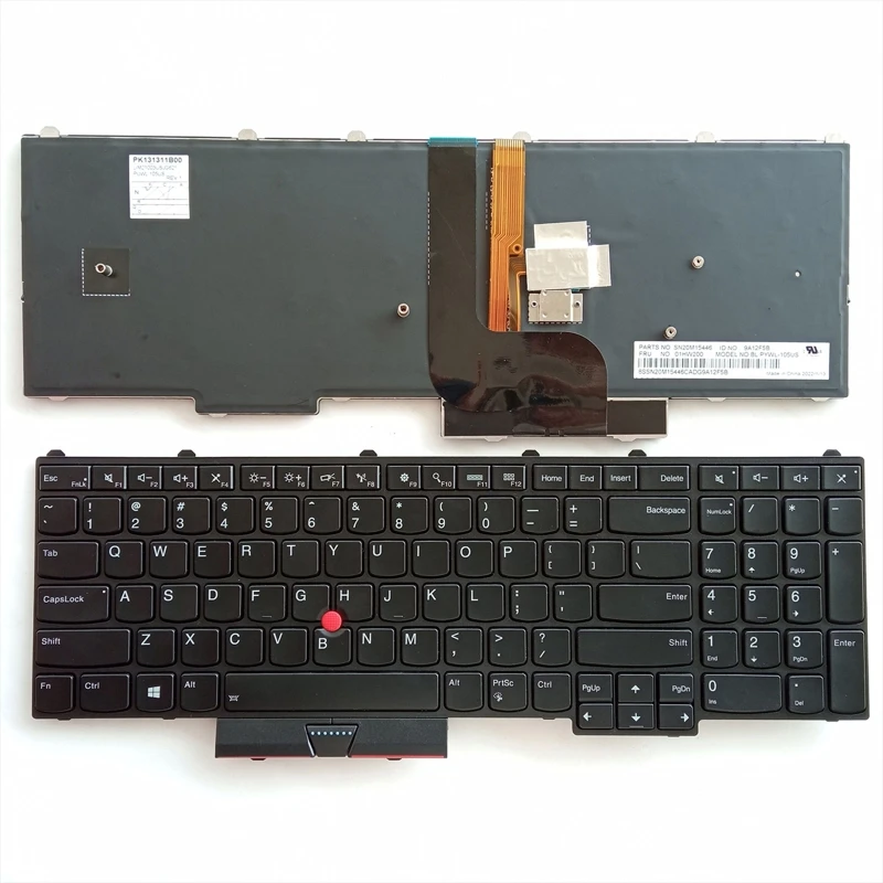 Оригинальная клавиатура с английской раскладкой и подсветкой для ноутбука thinkpad