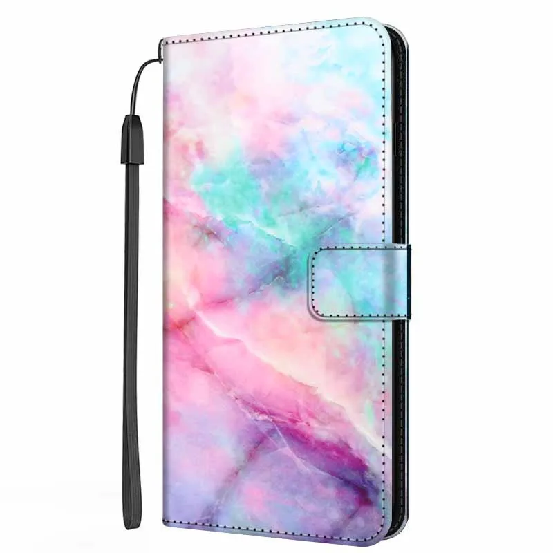 Мраморный Чехол-кошелек для Samsung Galaxy S7 Edge S8 S9 S10 S20 Plus S9Plus S 10 чехол телефона кожаный