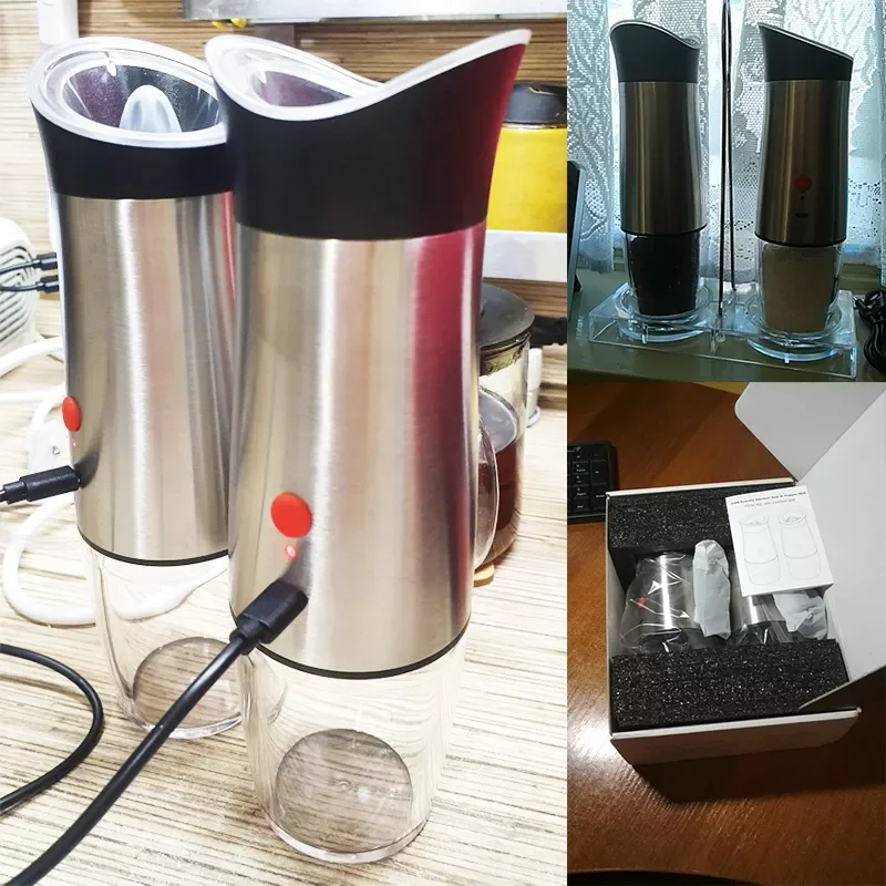

Мельница из нержавеющей стали с USB-зарядкой для соли и перца