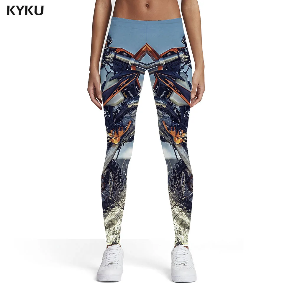 

KYKU Locomotive Leggings Women Rock Elastic Sports Sport Party 3d Print Spandex Womens Leggings Pants Jeggings Jeggins Funky
