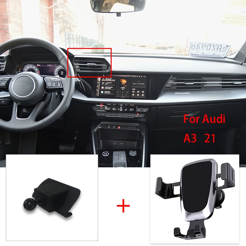 

Держатель для Audi A3 2021, крепление на вентиляционное отверстие, кронштейн, держатель для телефона GPS, подставка, автомобильные аксессуары