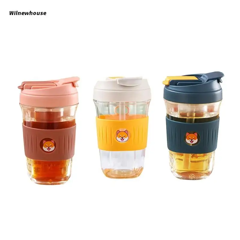 

F63A 600 мл летняя двухцелевая бутылка для воды с соломинкой, кружка для холодных напитков, кофе, чая