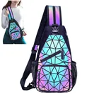 Новинка, женский рюкзак с нагрудным карманом, сумка на одной лямке, женская сумка через плечо, модная светящаяся многофункциональная нагрудная сумка из ПВХ