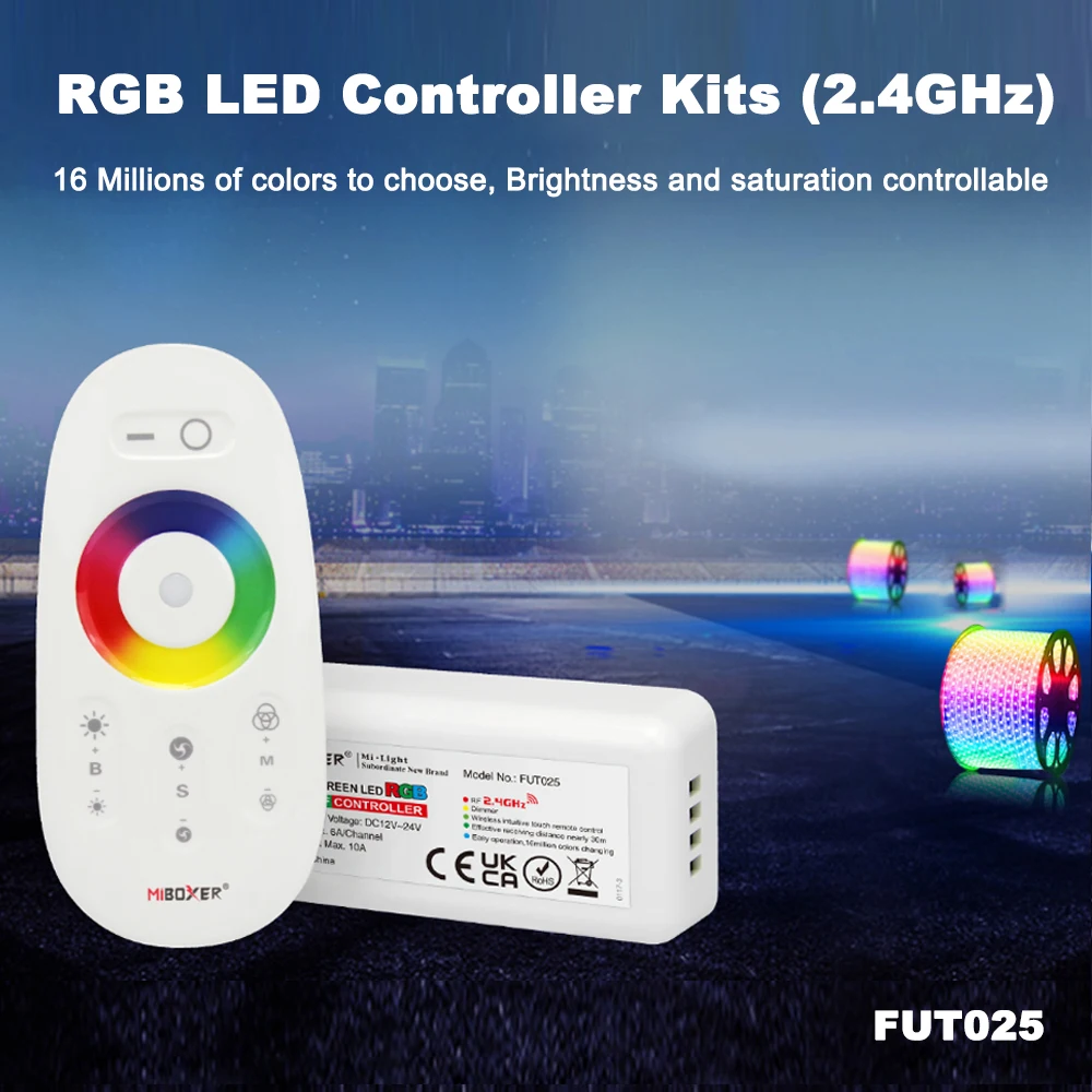 Контроллер Miboxer Fut025 Rgb 2 4 Ггц Rf С Сенсорным Управлением