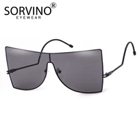 sorvino retro designer oversized visor sunglasses men women 2020 luxury brand pink yellow blue mirror pilot sun glasses p404