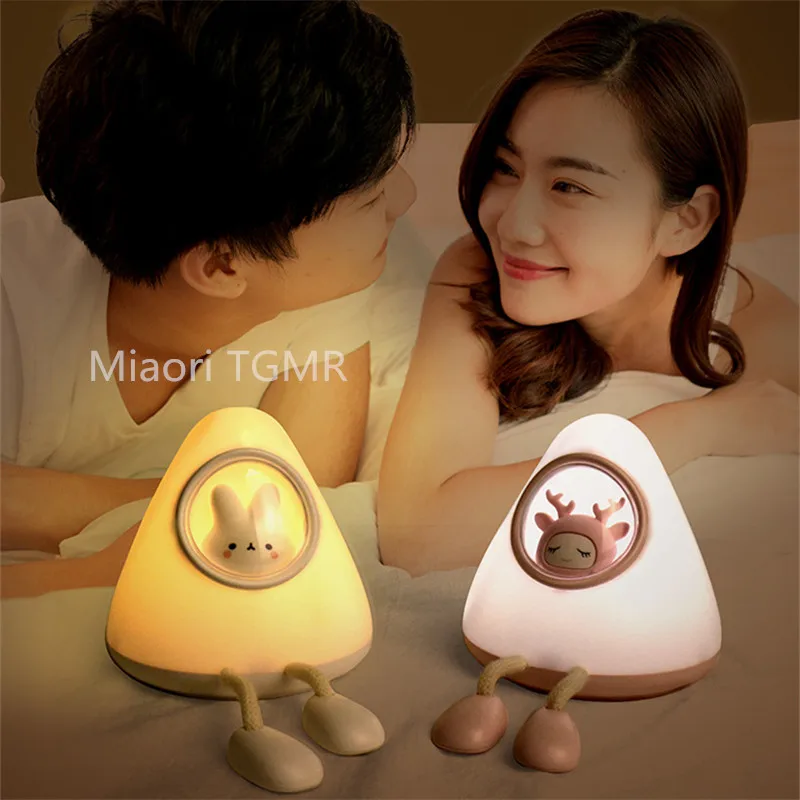 

LED Space Capsule Night Light USB Charging Bedside Pat Induction Atmosphere Light Baby Feeding with Sleeping Lamp NEW Table Lamp