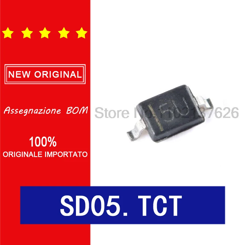 100% оригинал 10 шт./лот UMW SD05. TCT SOD-323 5V TVs чип диода подавления переходного сигнала -