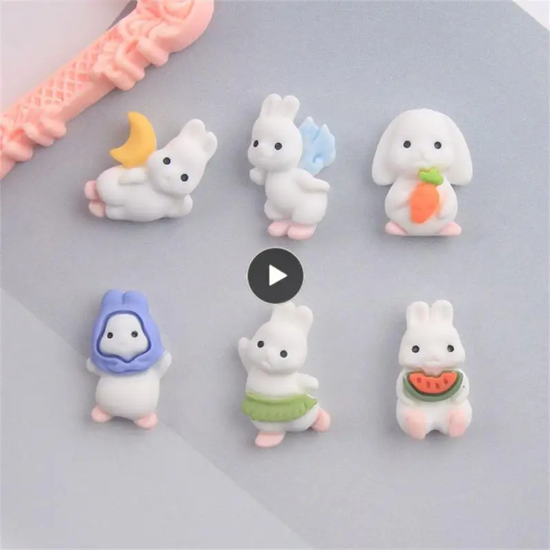 

Cartoon Resin Cream Glue Ornaments Diy Decor Angel Bunny Resin Cream Decoration