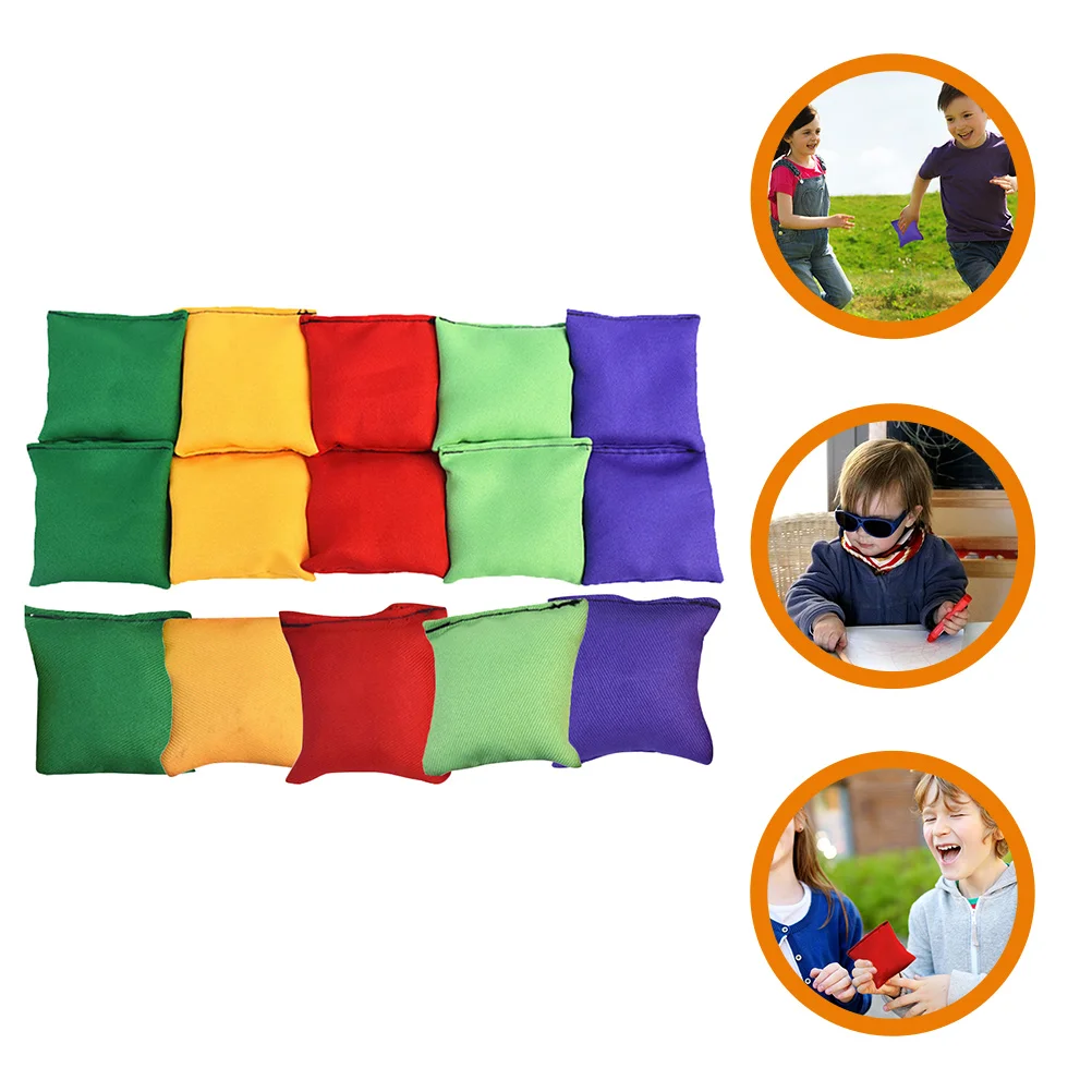 

15 Pcs Toss Game Toy Double Layer Family Outdoor Woolen Bean Bags Tossing Kid Toys Child