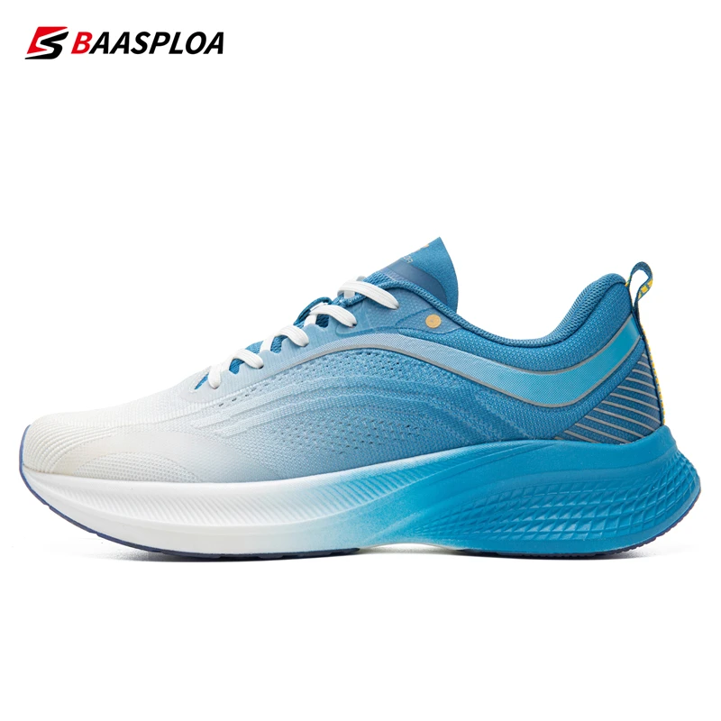 2023 Baasploa Men Running Shoes Mesh Breathable Professional Sport Shoes for Men Lightweight Non-Slip Athletic Training Sneakers