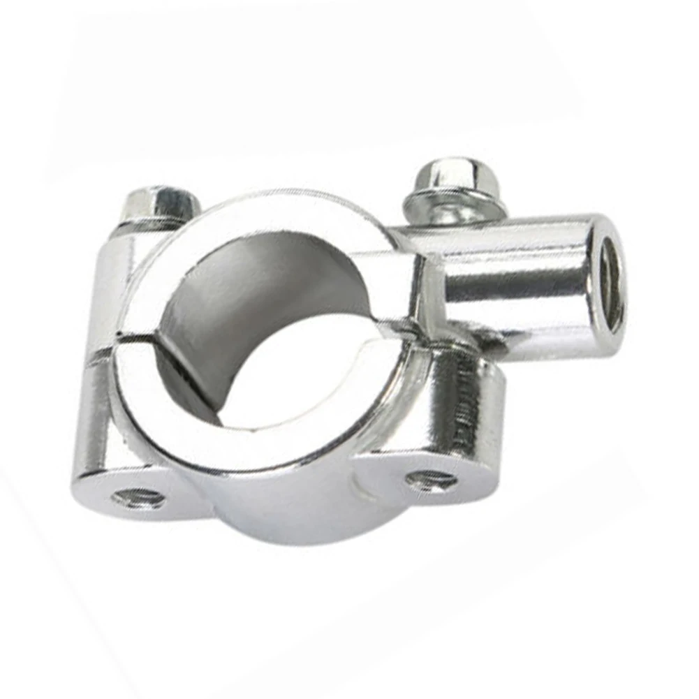 

1x 10mm Chrome Motorcycle 7-8" Handlebar Mirrors Mount Holder Clamps Adaptor Accessories For Motorcycle Aluminum Alloy Bracket