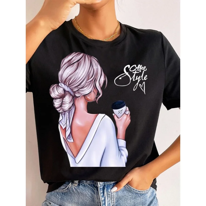 

Women T Shirt Harajuku Fashion T-shirt Female Casual Short Sleeve Tops Tee 90s Girls Cute Tees Shirt Graphic T-shirts Streetwear