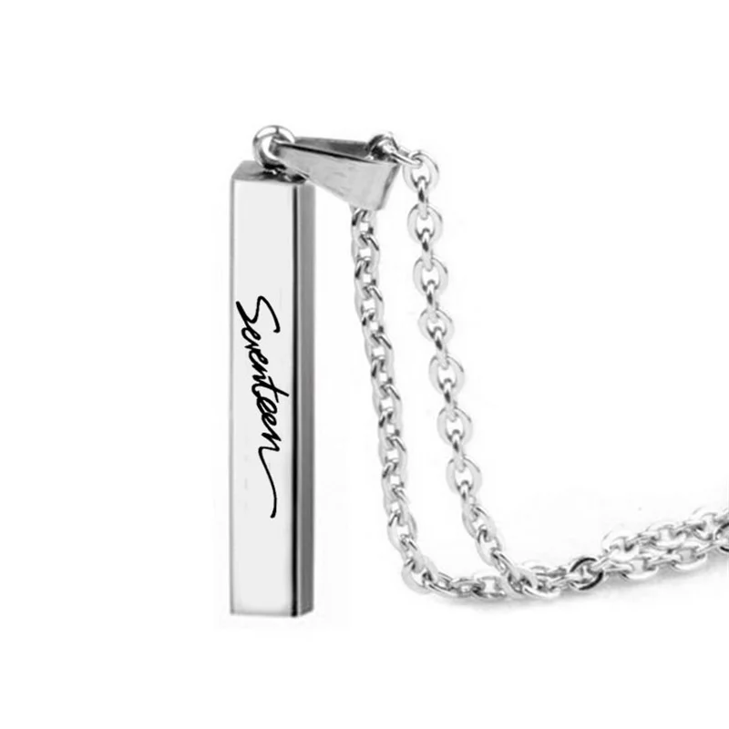

1Pcs Wholesale Kpop SEVENTEEN Chain Pendant Necklace for Women Jewelry Girl Gift Party Accessories Fans Gifts Collection